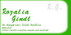 rozalia gindl business card