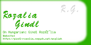 rozalia gindl business card